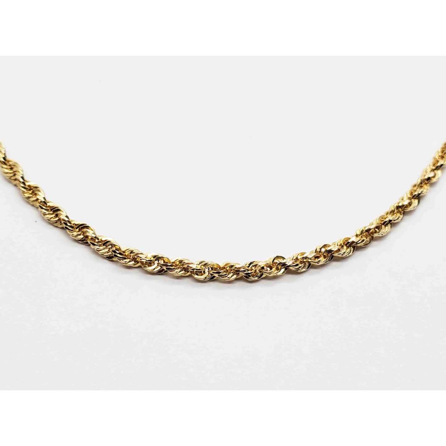 Michael Anthony Designer 2.9mm Wide Hollow Rope Chain Necklace 14k Gold 18" Long