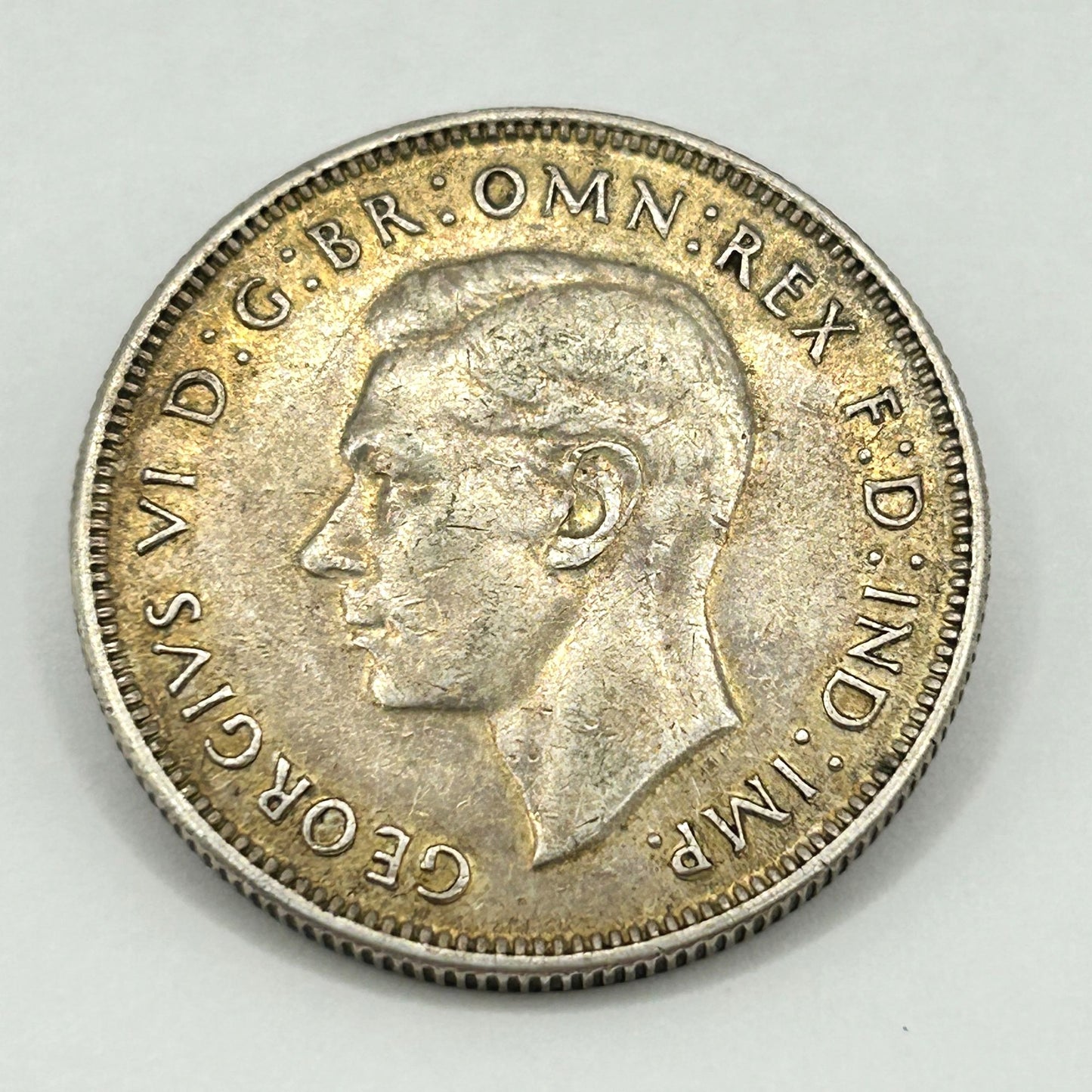 Australia 1940, Florin, Silver - KGVI, Commonwealth, Melbourne Kangaroo KEY 1