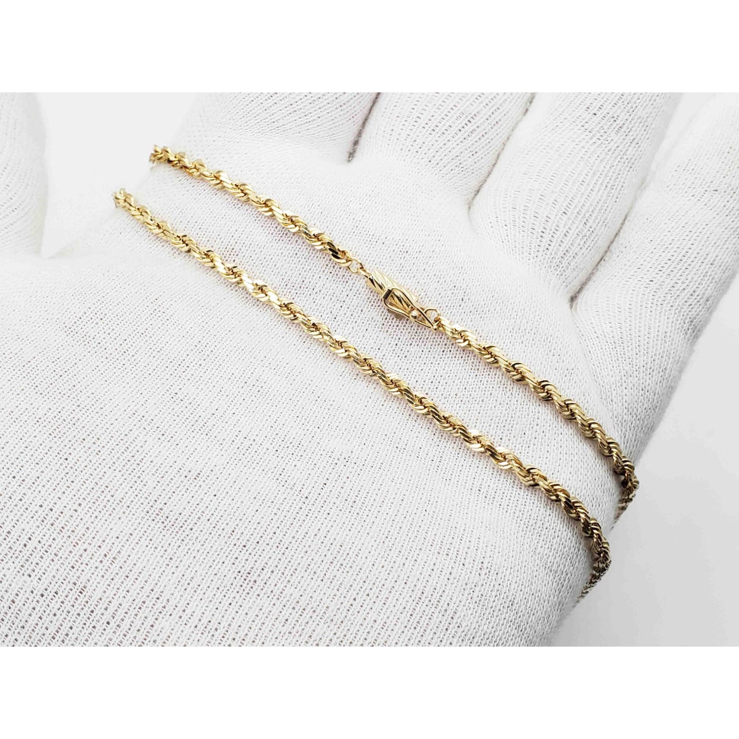 Michael Anthony 3.1mm Wide Rope Chain Necklace 14k Gold 20" Long