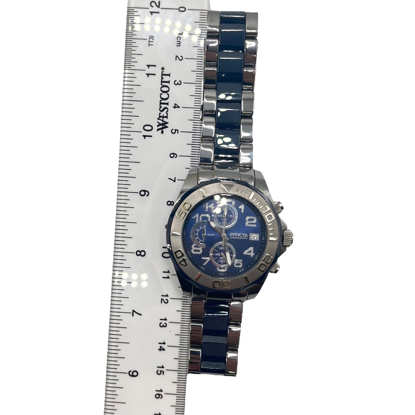 Invicta Pro Diver Blue Dial Two-tone Stainless Steel Chronograph Mens Watch 1251