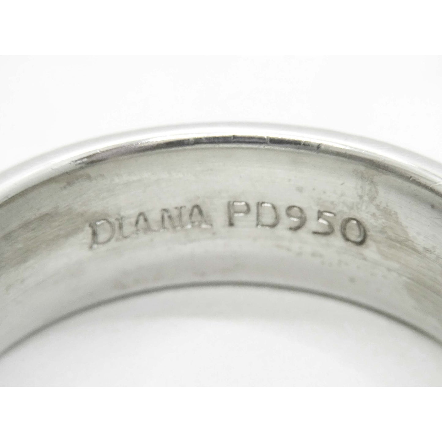 Diana Designer 7mm Wide Wedding Band Ring Palladium Size 8.75