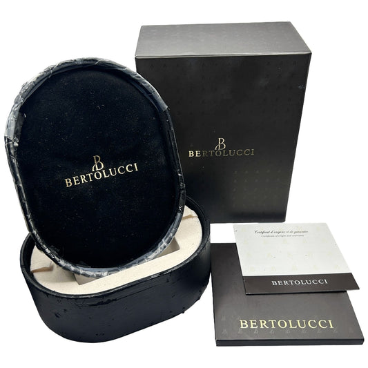 Bertolucci Brown/Black/White Watch Presentation Box w Certificate & Manual ONLY