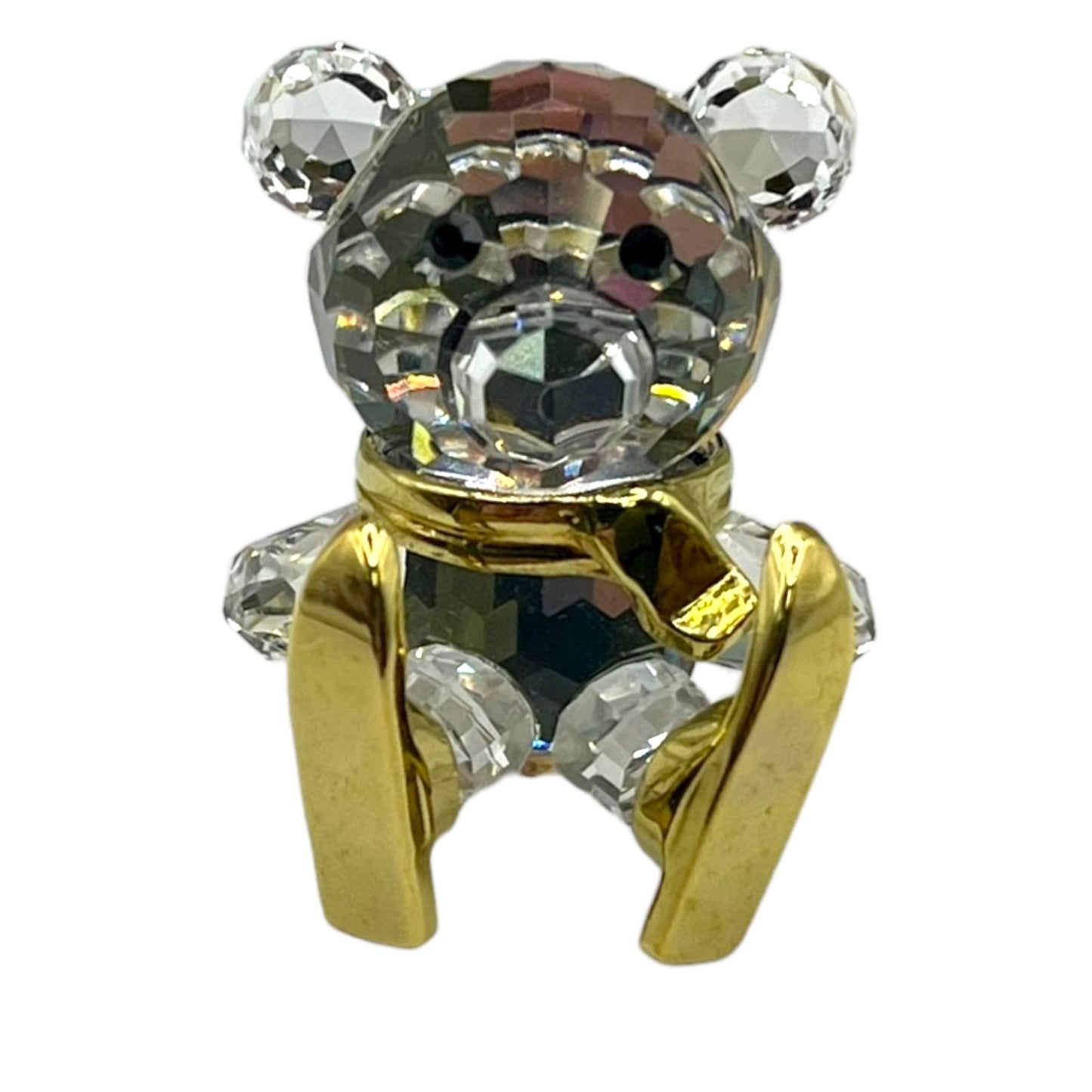 Vintage Swarovski Crystal Memories Accessories Skier Teddy Bear Brooch 220118