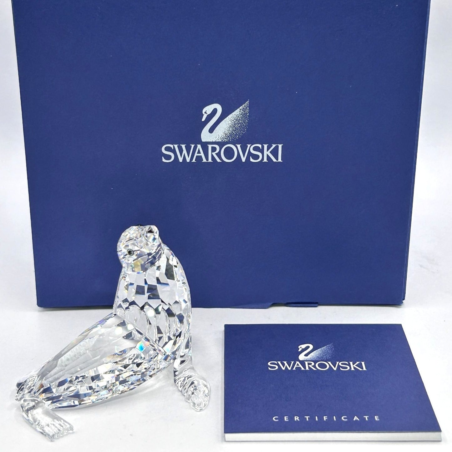 Swarovski Crystal 679592 Mother Sea Lion In Box With Certificate