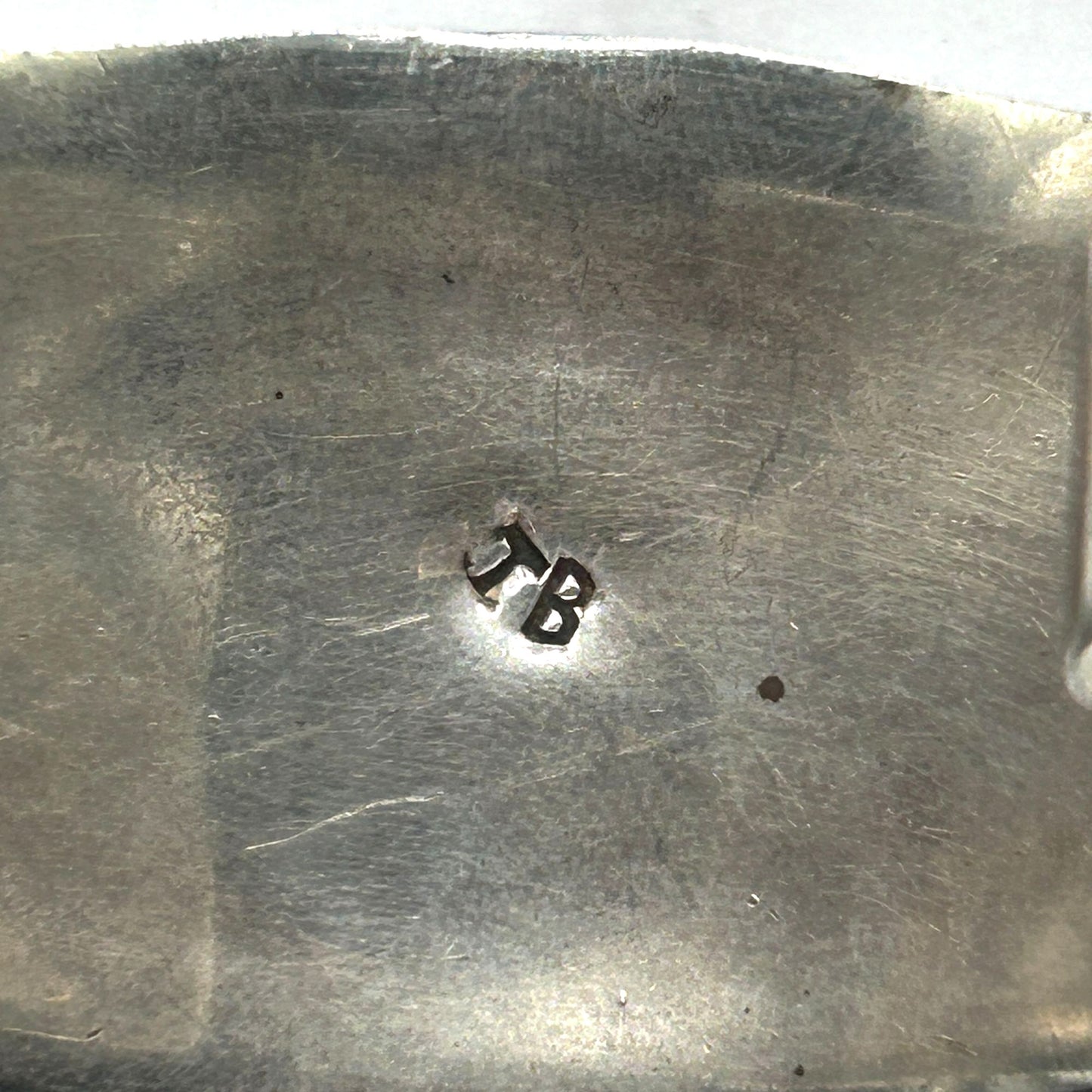 Vintage TB Navajo 925 Sterling Silver Cuff Bracelet w 4 Rough Turquoise Stones