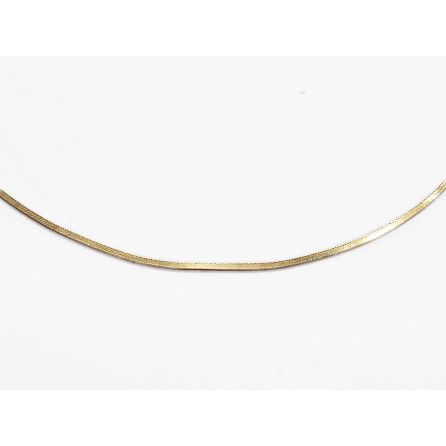 Italian 1mm Dia-Cut Box Snake Chain Necklace 14k Gold 24" Long