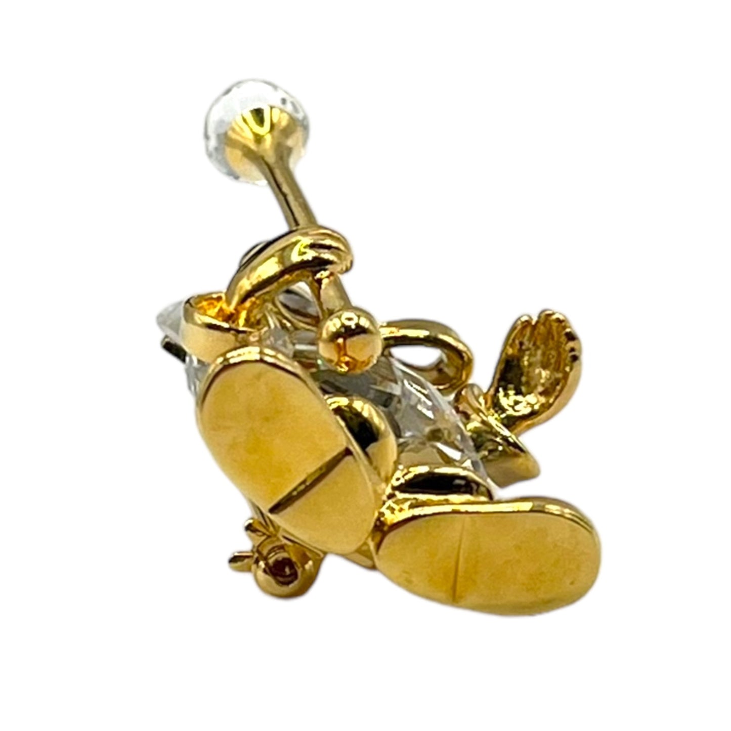 Swarovski Conductor Clown Crystal Memories Accessories Brooch Gold Tone 220312