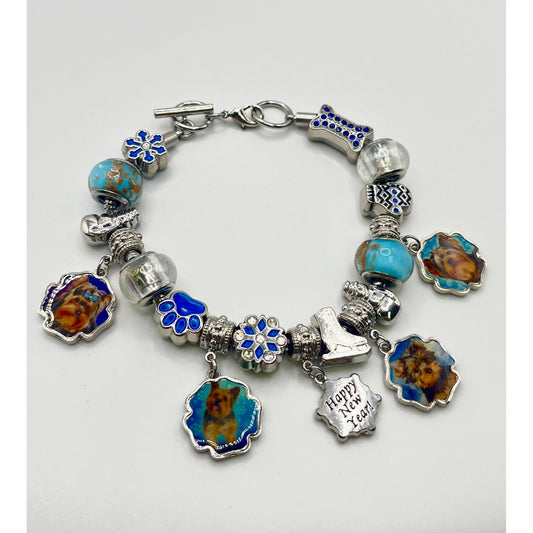 Willabee & Ward Yorkie Dog Lover Charm Bracelet January Base Metal Winter