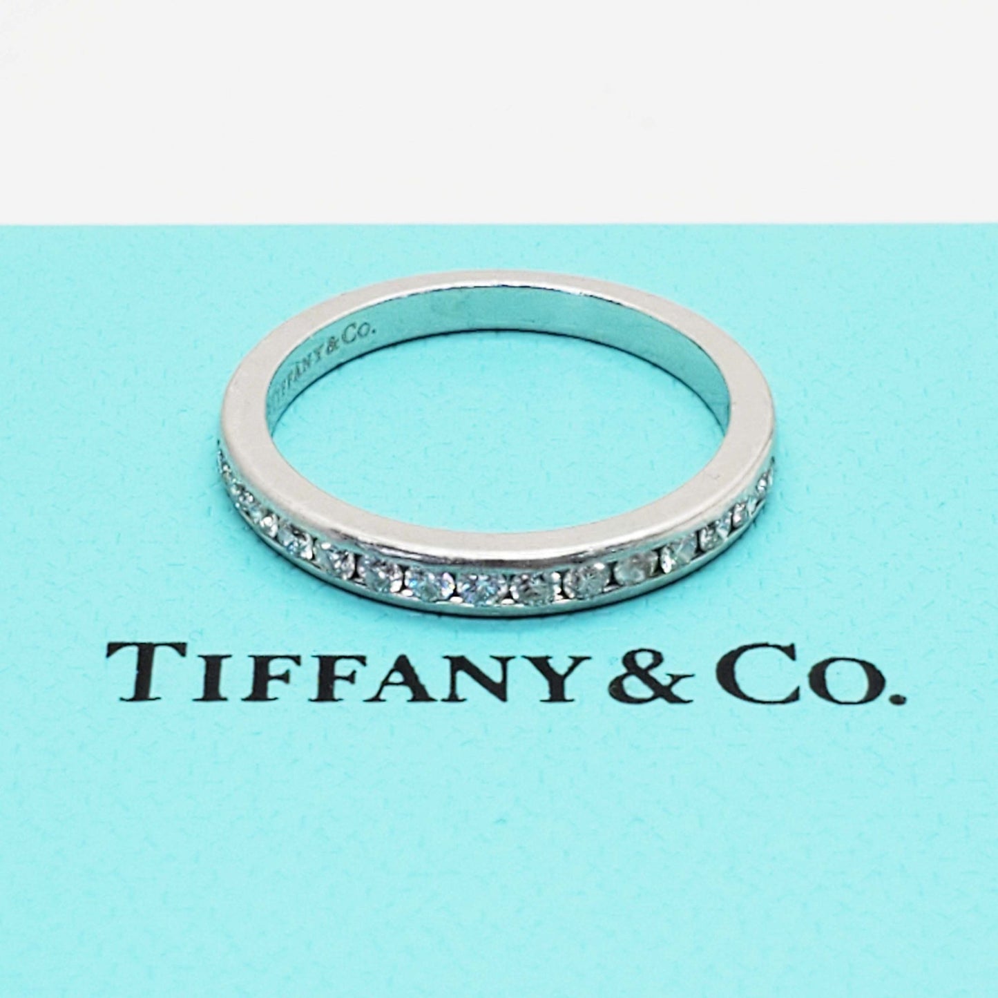 Tiffany & Co Tiffany Setting 0.21 ctw Diamond Wedding Band Platinum Size 5.5