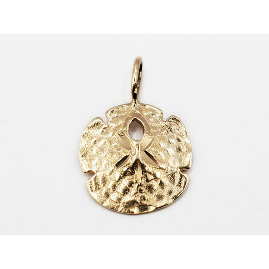 Sand Dollar Sea Biscuit Pendant 14k Gold