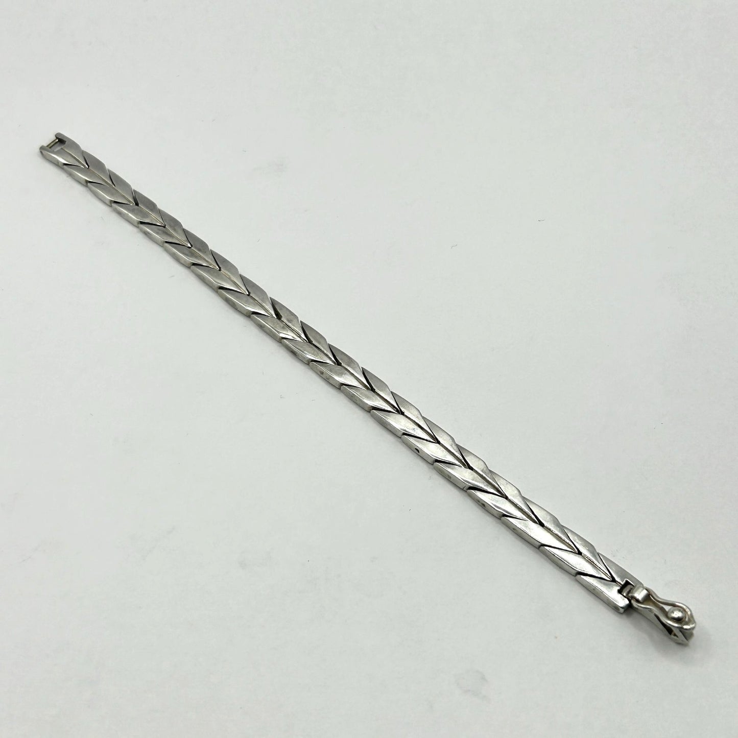 925 Sterling Silver Vintage Mexico Arrow Link 7.5" Bracelet 33.5g