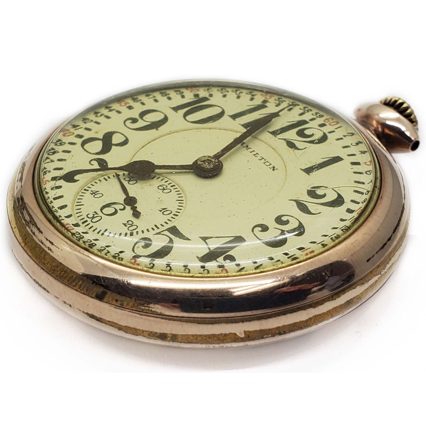 Vintage Hamilton 992 Double Roller Pocket Watch 16s 21 Jewels 10k Gold Filled