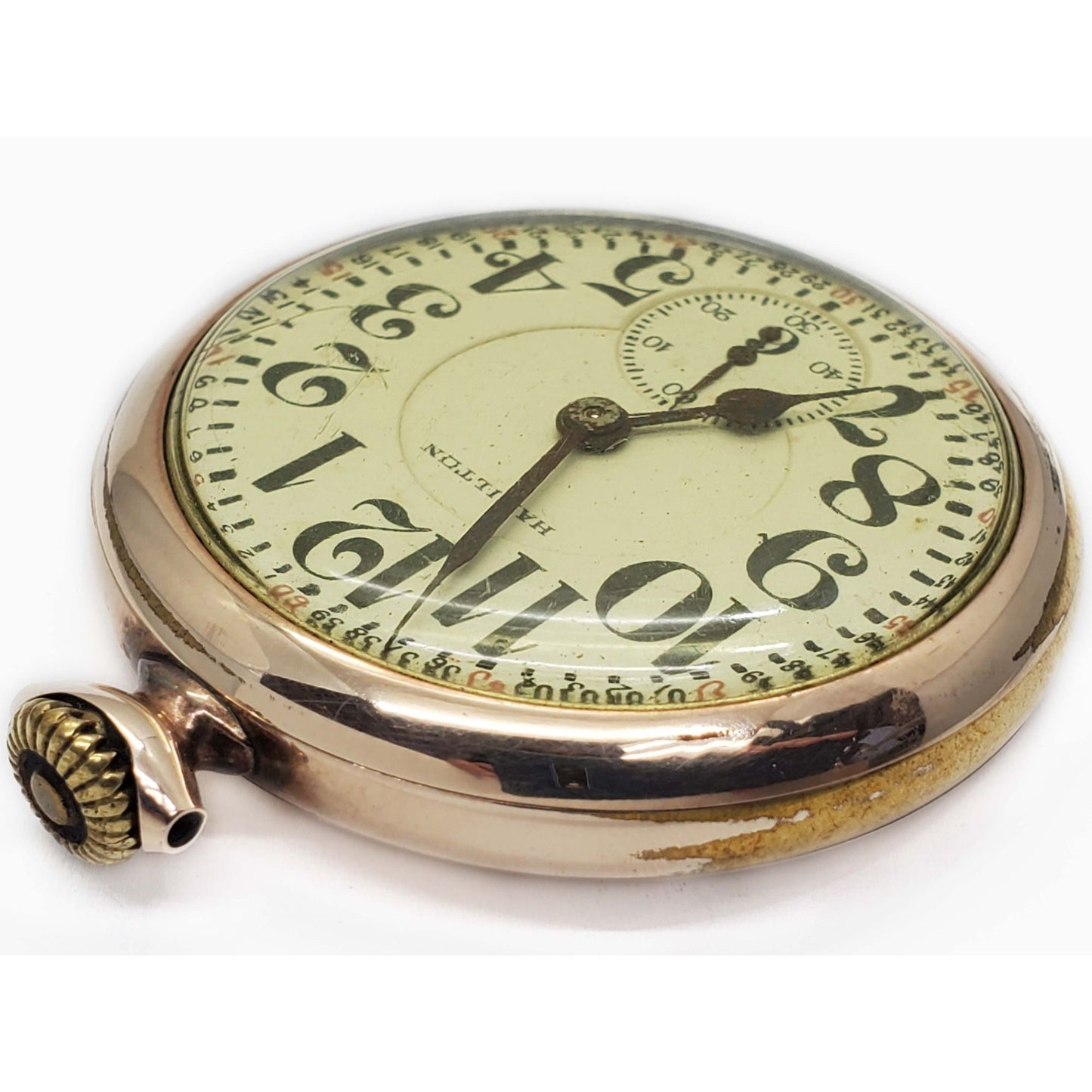 Vintage Hamilton 992 Double Roller Pocket Watch 16s 21 Jewels 10k Gold Filled