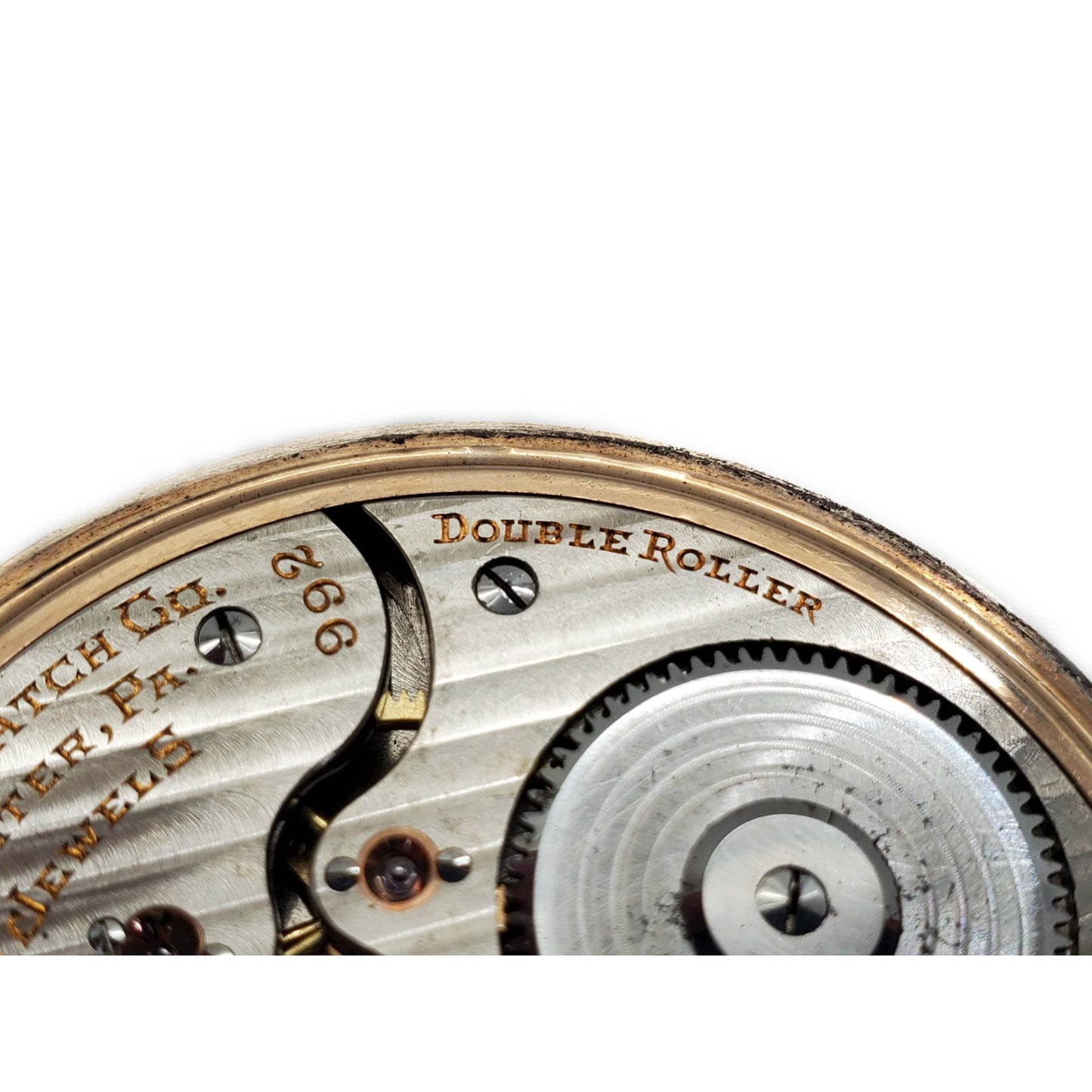 Vintage Hamilton 992 Double Roller Pocket Watch 16s 21 Jewels 10k Gold Filled
