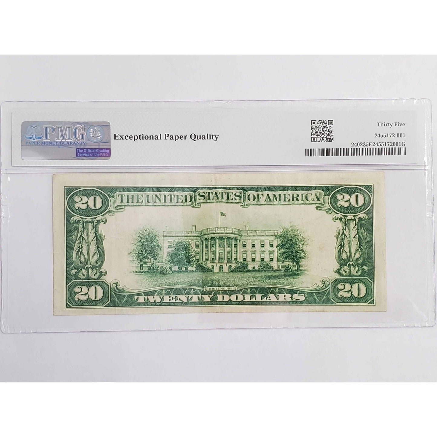 1928 $20 Gold Certificate #A22097591A PMG 35 Choice Very Fine EPQ