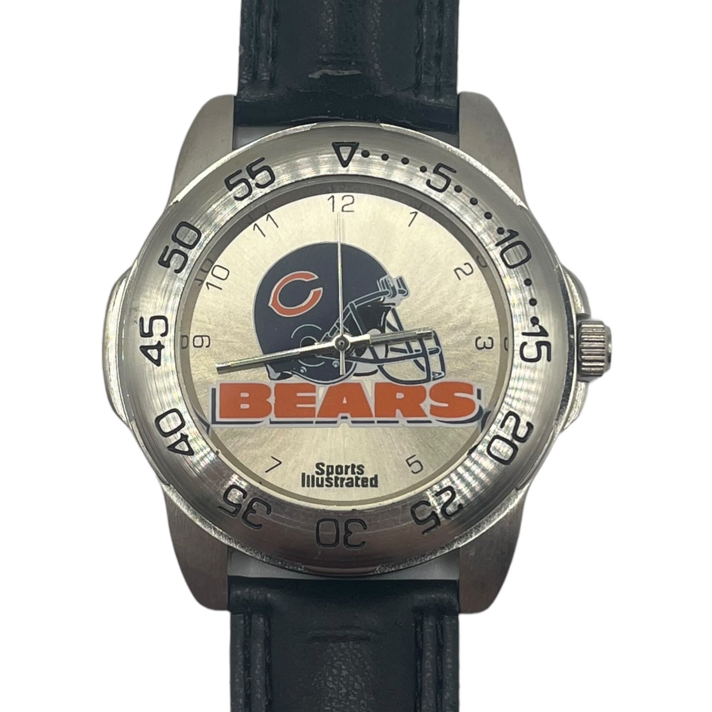 NFL Chicago Bears Sports Illustrated Men's Watch 1997 Working Leather Straps