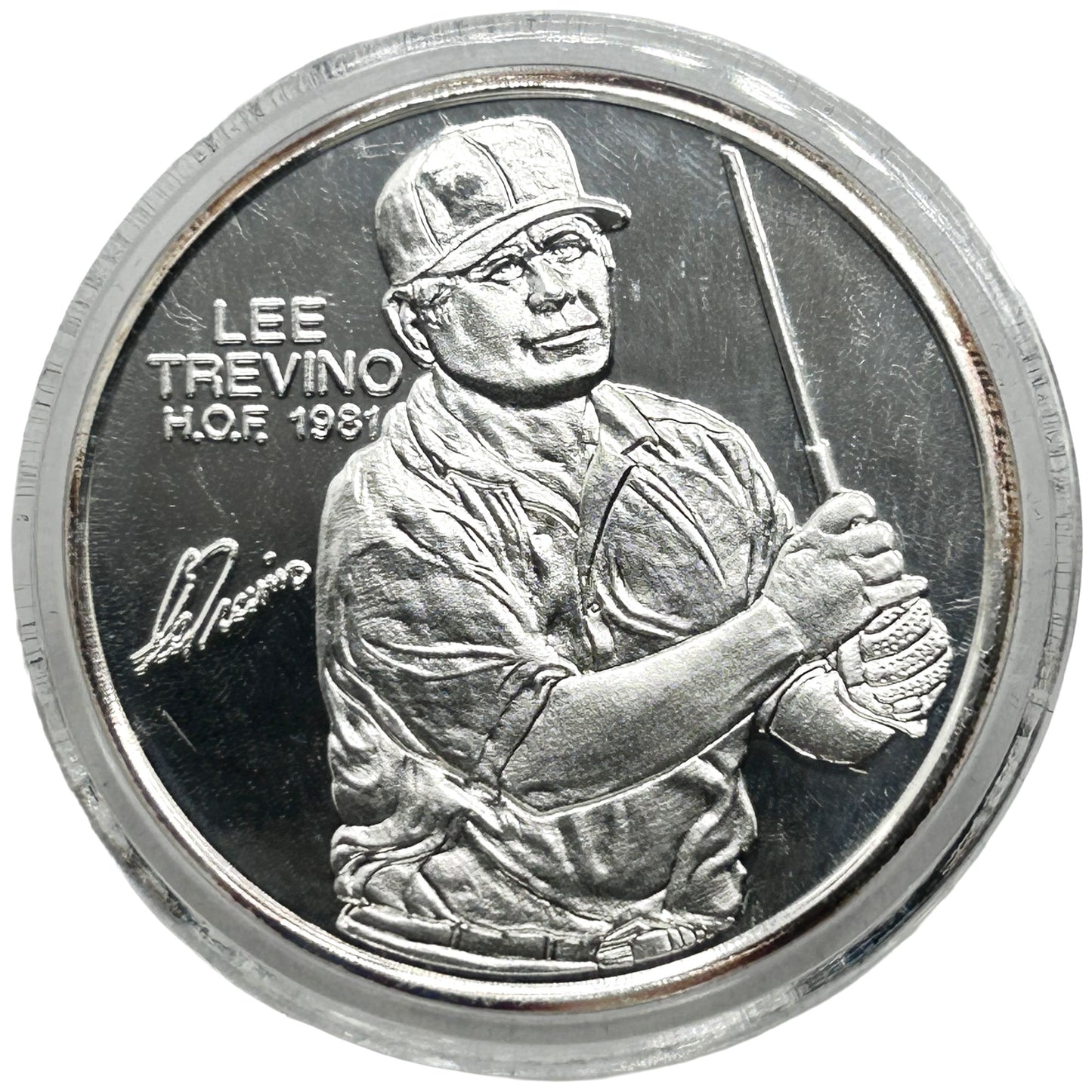 Lee Trevino PGA Golf Hall of Fame Coin 1 Troy Oz .999 Fine Silver Rare Round