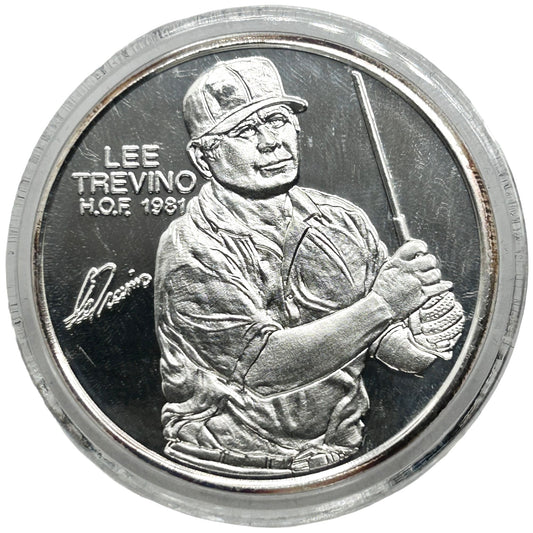 Lee Trevino PGA Golf Hall of Fame Coin 1 Troy Oz .999 Fine Silver Rare Round
