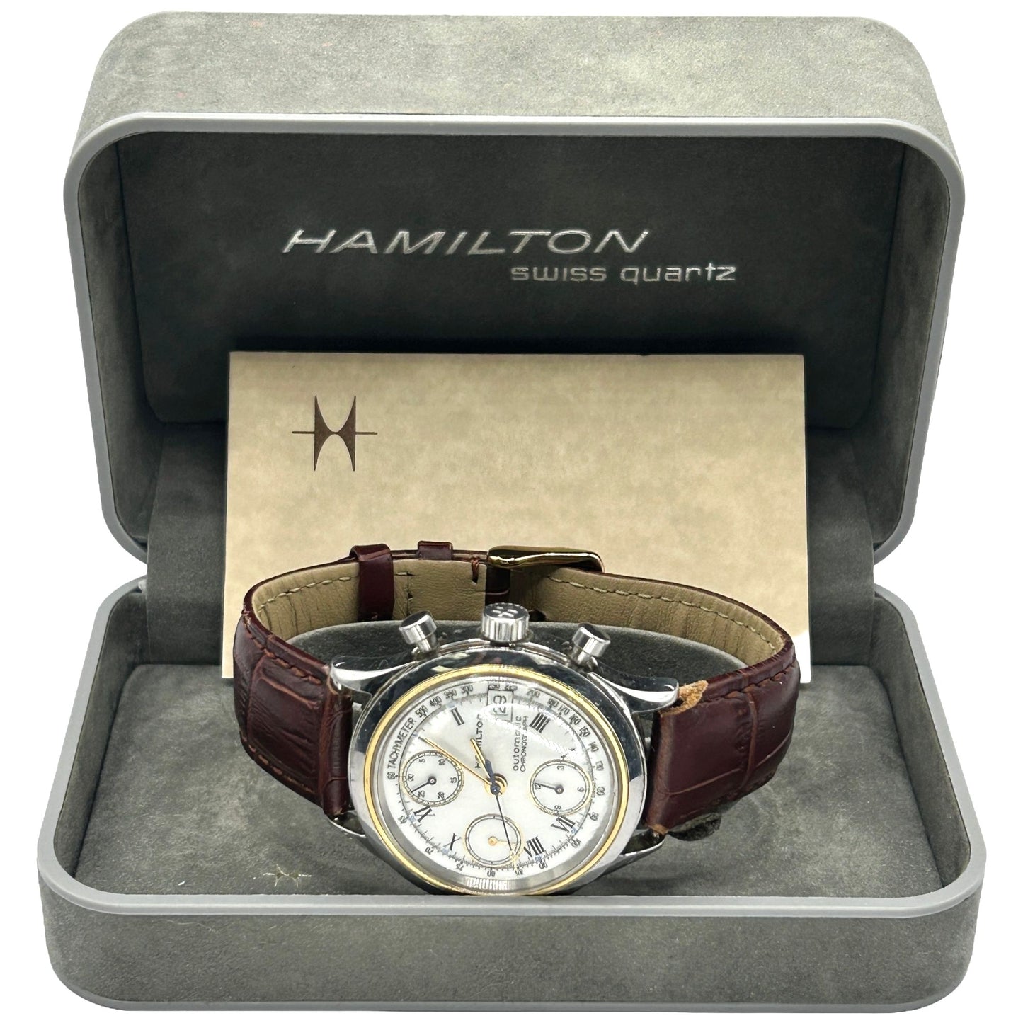 Hamilton 9940A Swiss Watch 38mm Automatic Chronograph Men's Watch