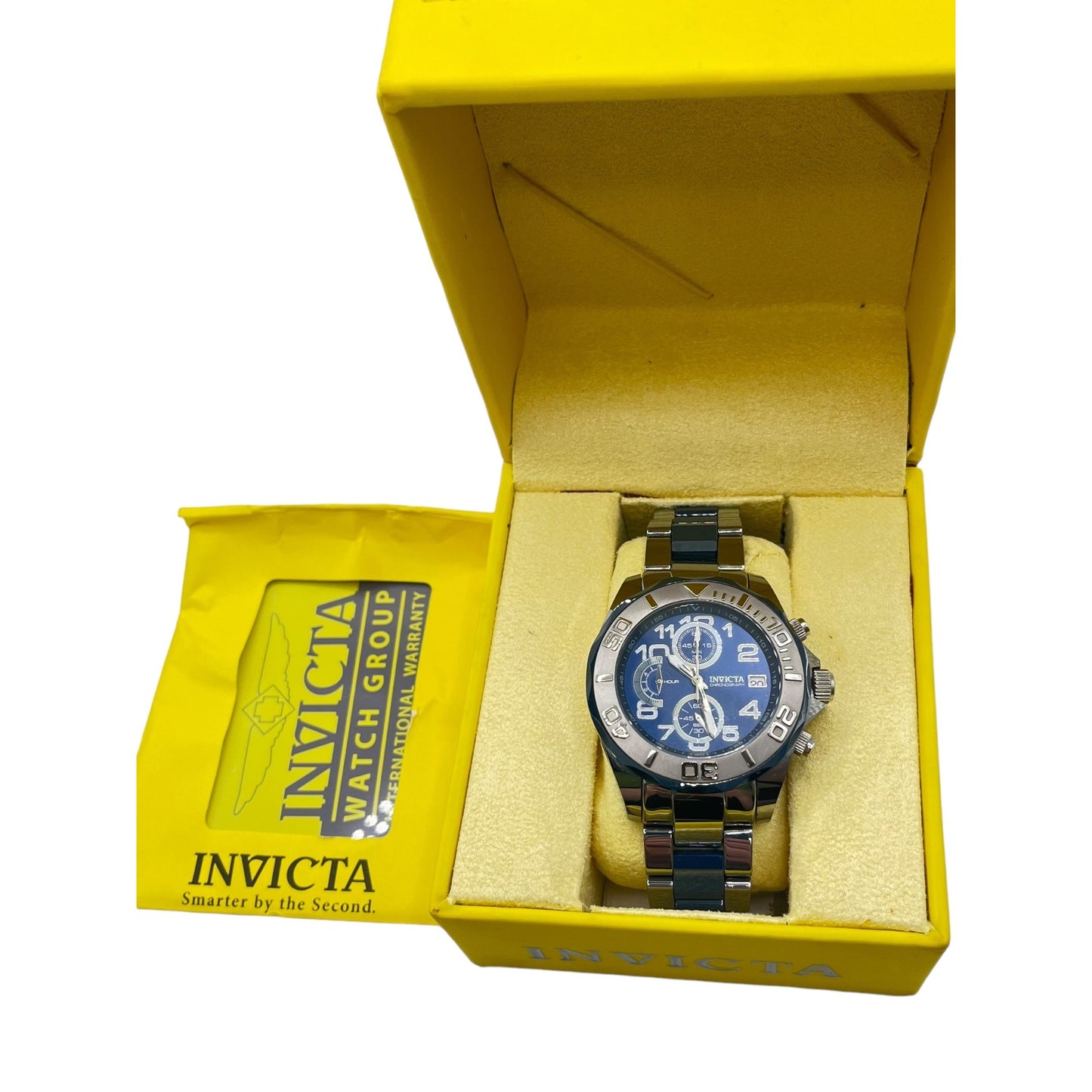 Invicta Pro Diver Blue Dial Two-tone Stainless Steel Chronograph Mens Watch 1251