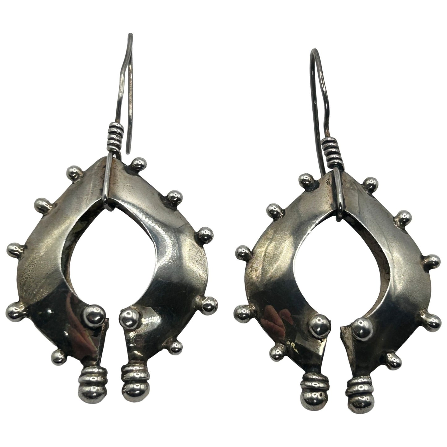 Vintage 1990s Handmade 925 Sterling Silver Sundance Earrings