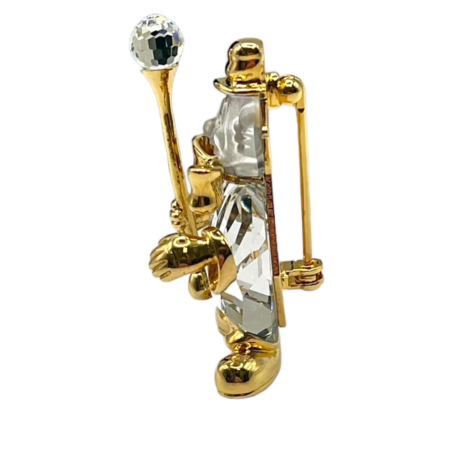 Swarovski Conductor Clown Crystal Memories Accessories Brooch Gold Tone 220312