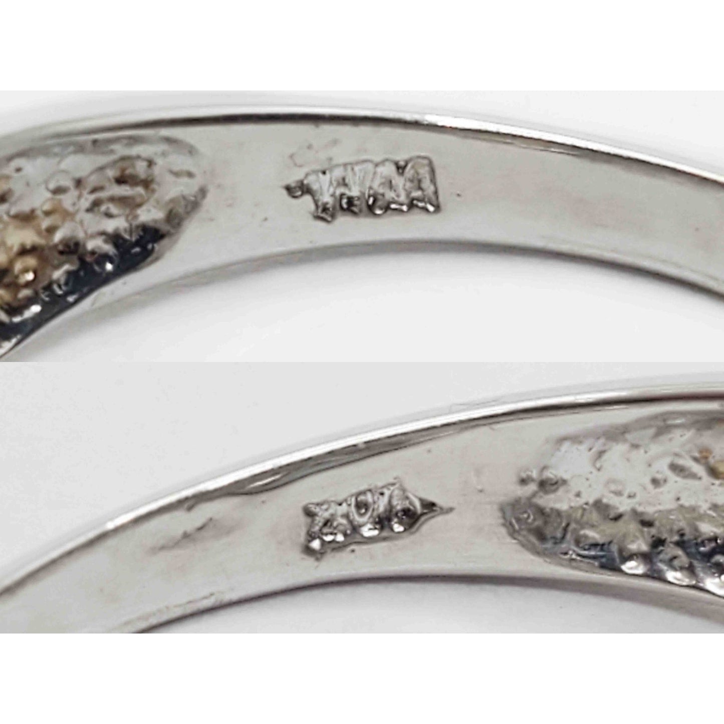 0.26 ctw Diamond Kiss "X" Ribbon Style Band Ring 10k White Gold Size 7.25