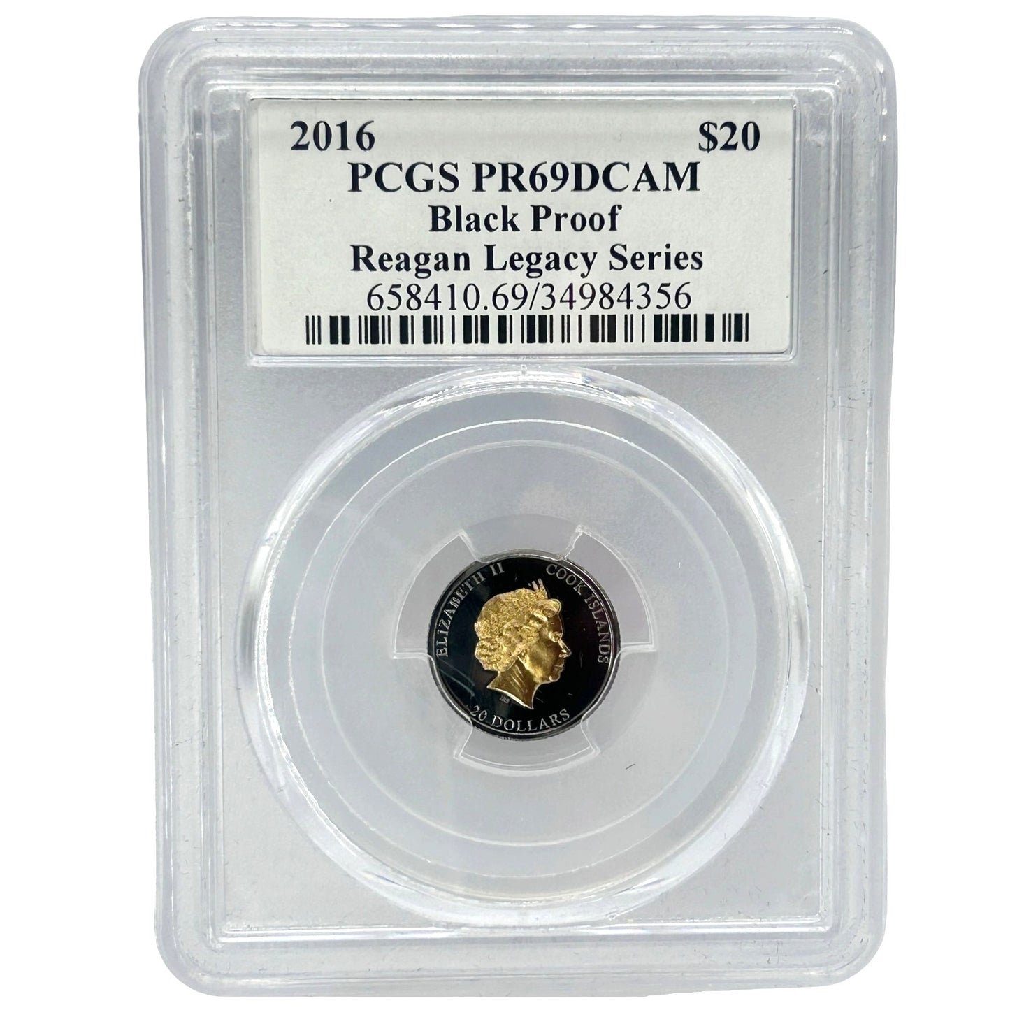 2016 $20 1/10oz .9999 Gold Ronald Reagan Legacy Gold PCGS PR69 DCAM - Black Proof
