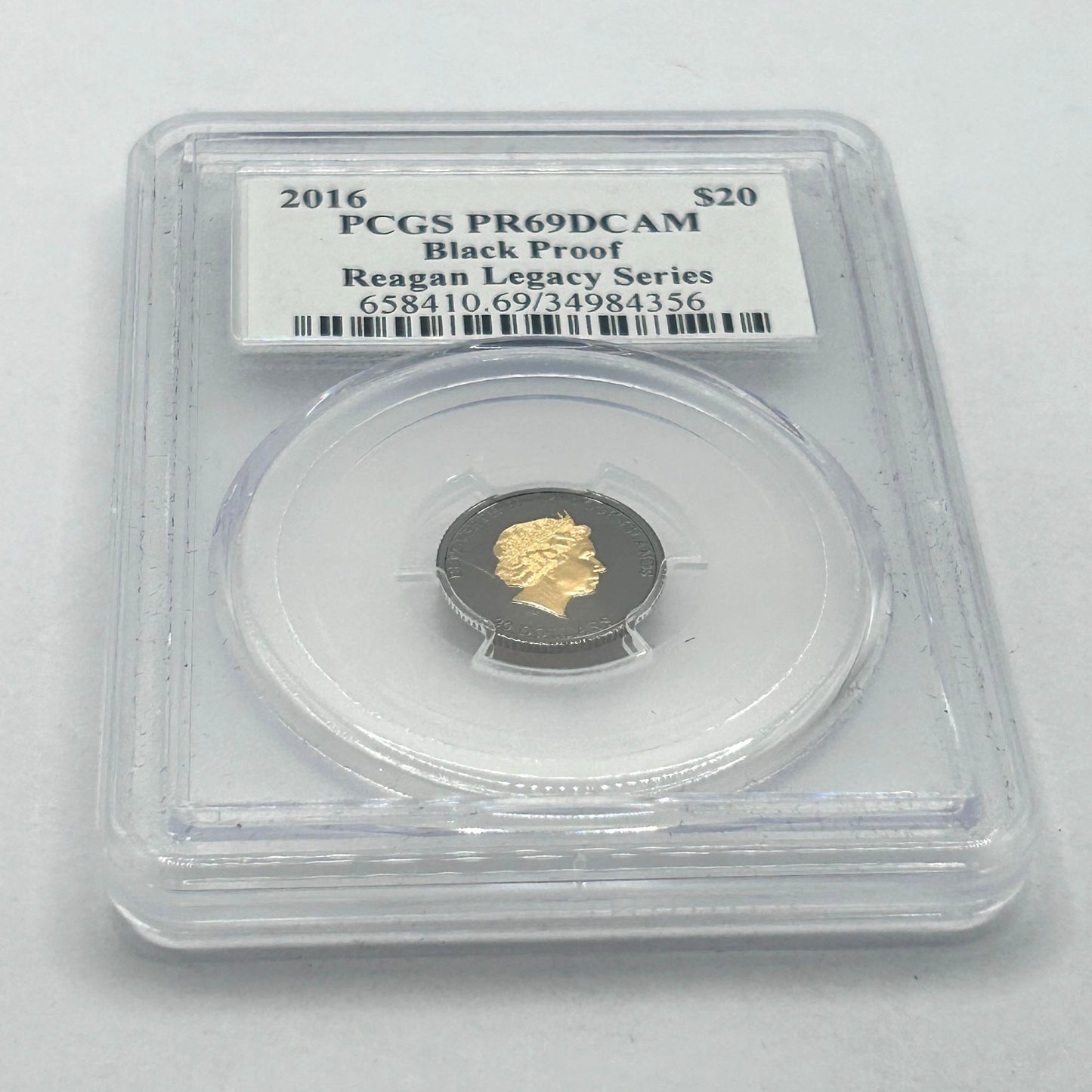 2016 $20 1/10oz .9999 Gold Ronald Reagan Legacy Gold PCGS PR69 DCAM - Black Proof