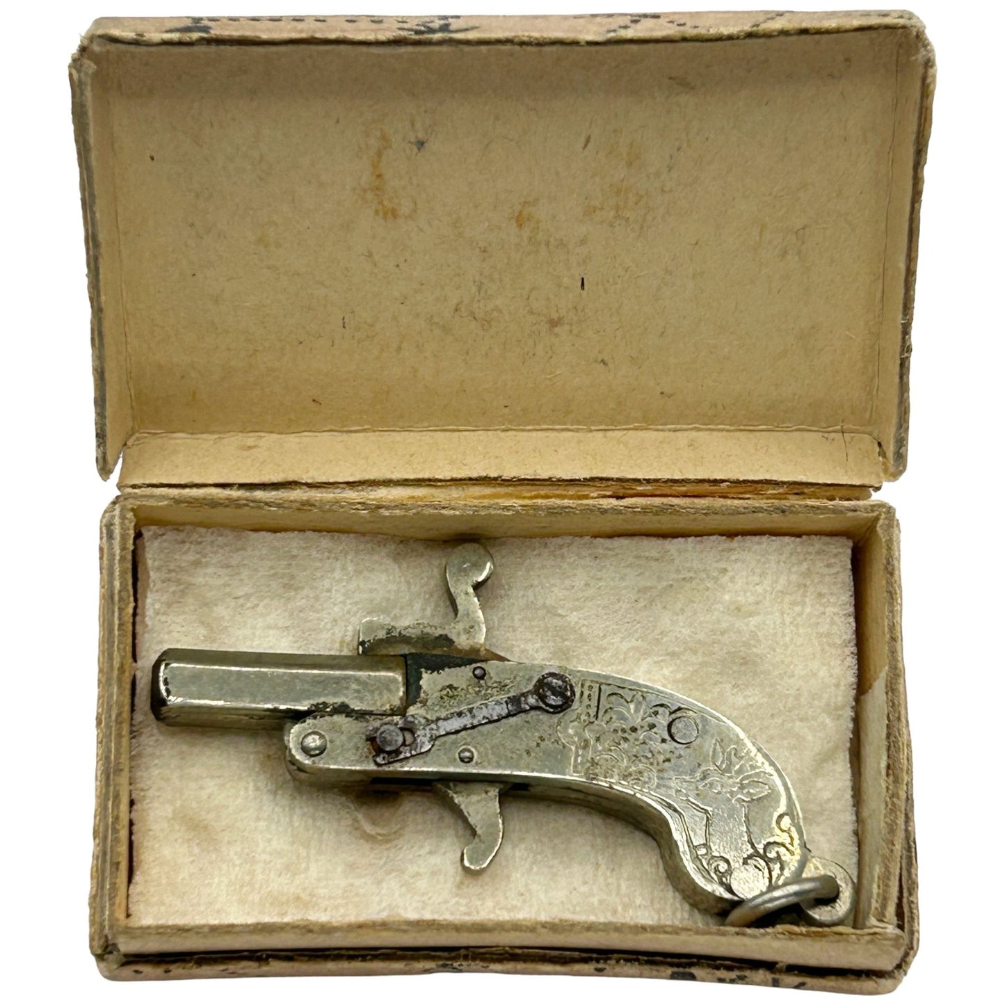 Original Berloque Pistölchen Miniature Toy Pistol Cap Gun with Box