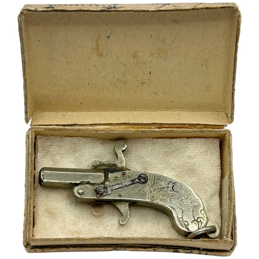 Original Berloque Pistölchen Miniature Toy Pistol Cap Gun with Box