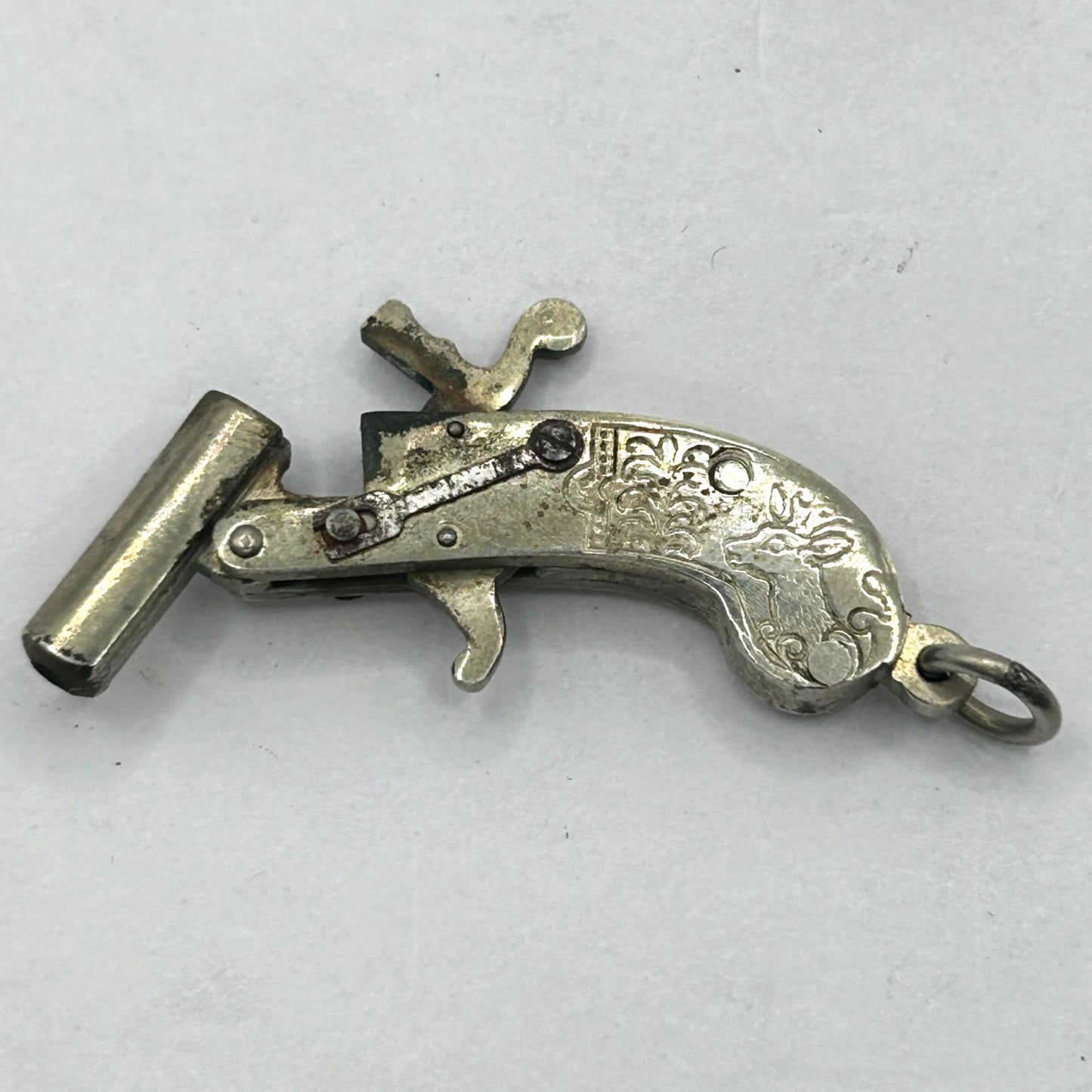 Original Berloque Pistölchen Miniature Toy Pistol Cap Gun with Box