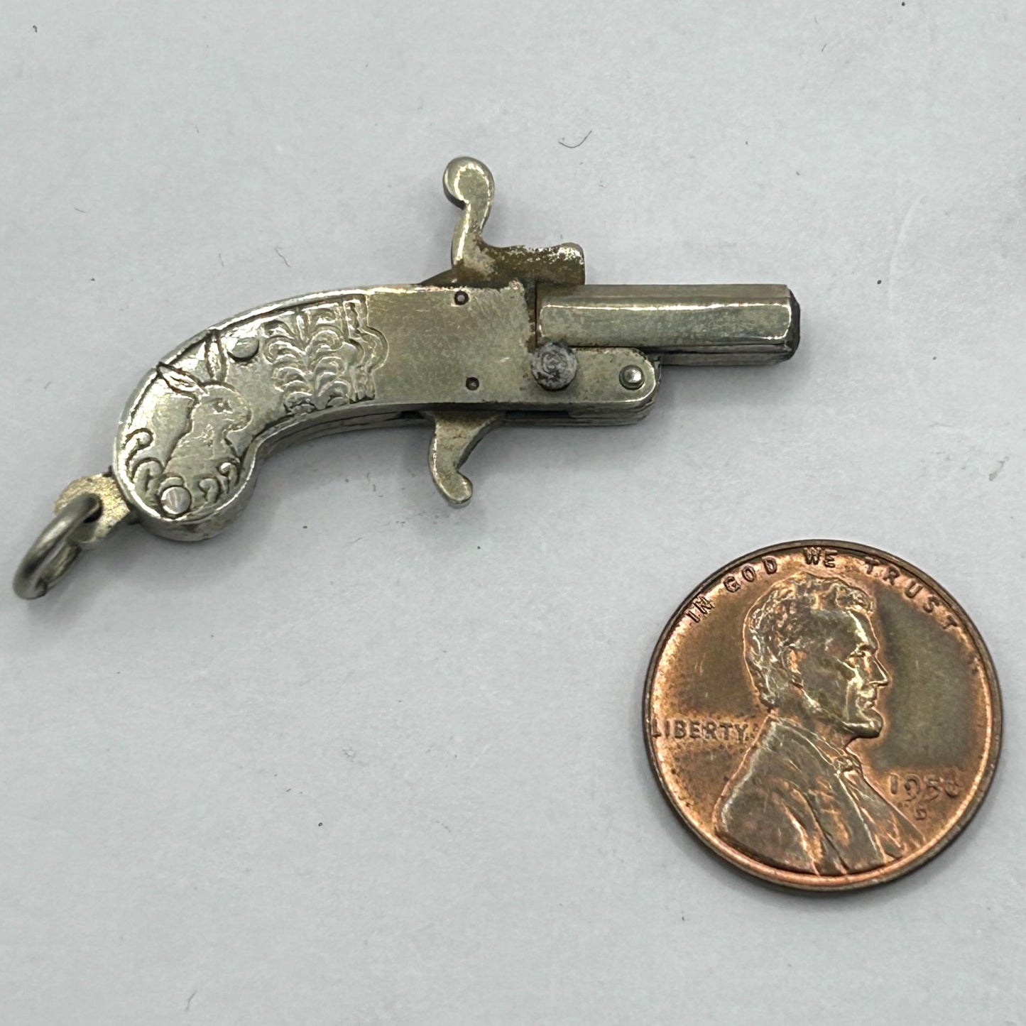 Original Berloque Pistölchen Miniature Toy Pistol Cap Gun with Box