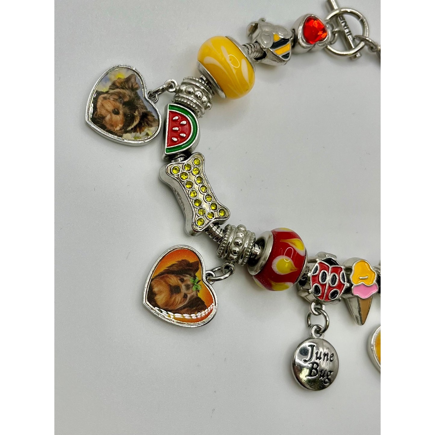 Willabee & Ward Yorkie Dog Lover Charm Bracelet June Base Metal Summer