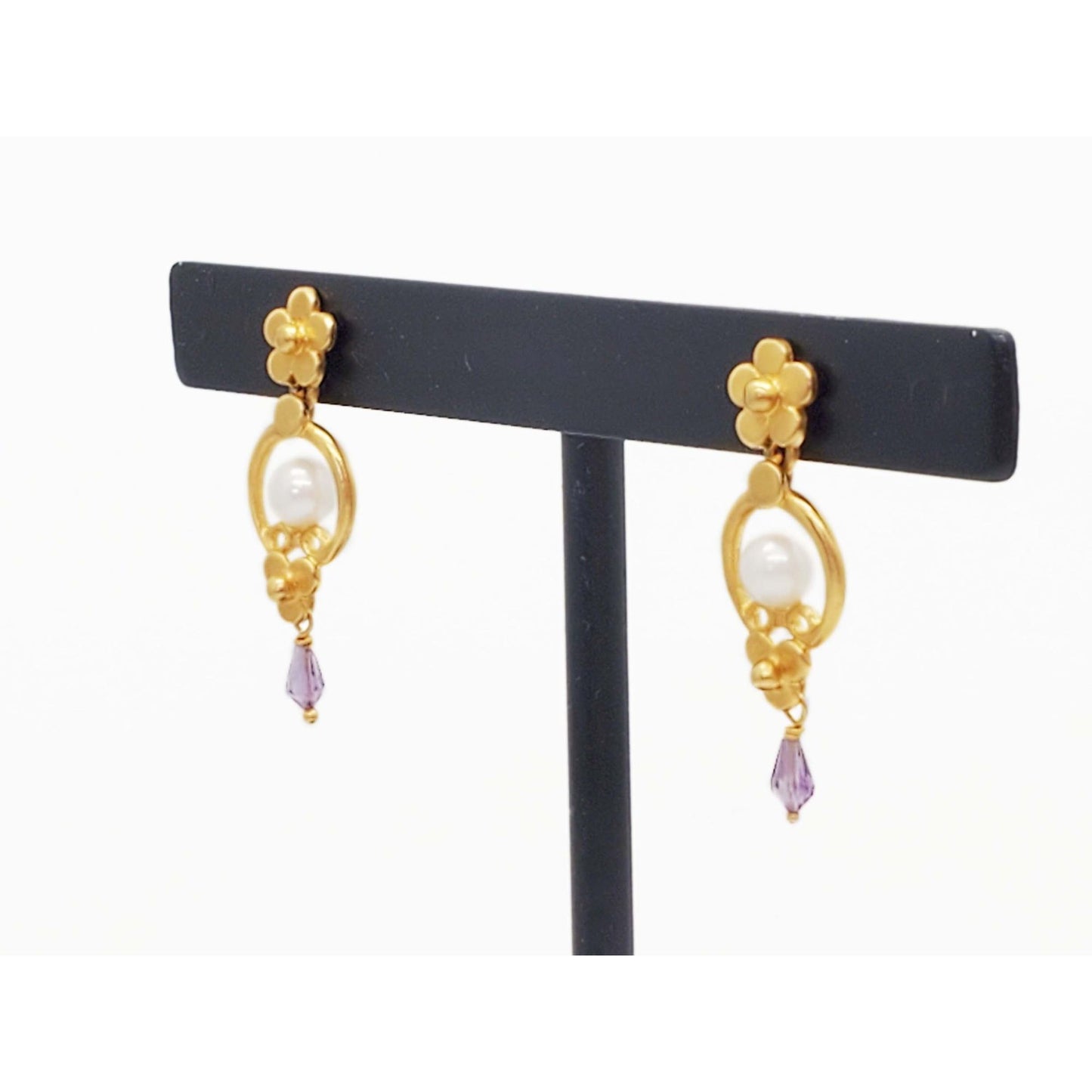 Vintage Metropolitan Museum of Art Empress Earrings 14k Gold