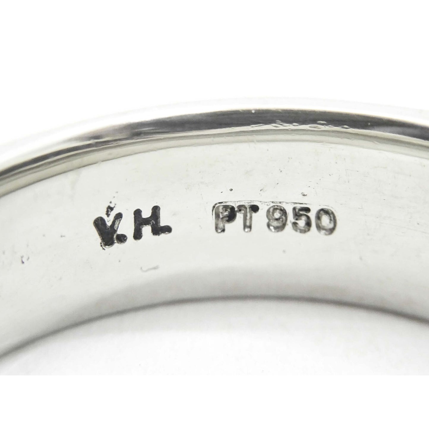 Men's 6mm Rounded Brushed Inlay Wedding Band Platinum Size 9.75