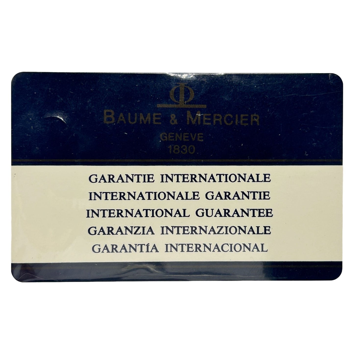 Vintage Brown Velvet Baume & Mercier Watch Box with Warranty + Papers (No Watch)