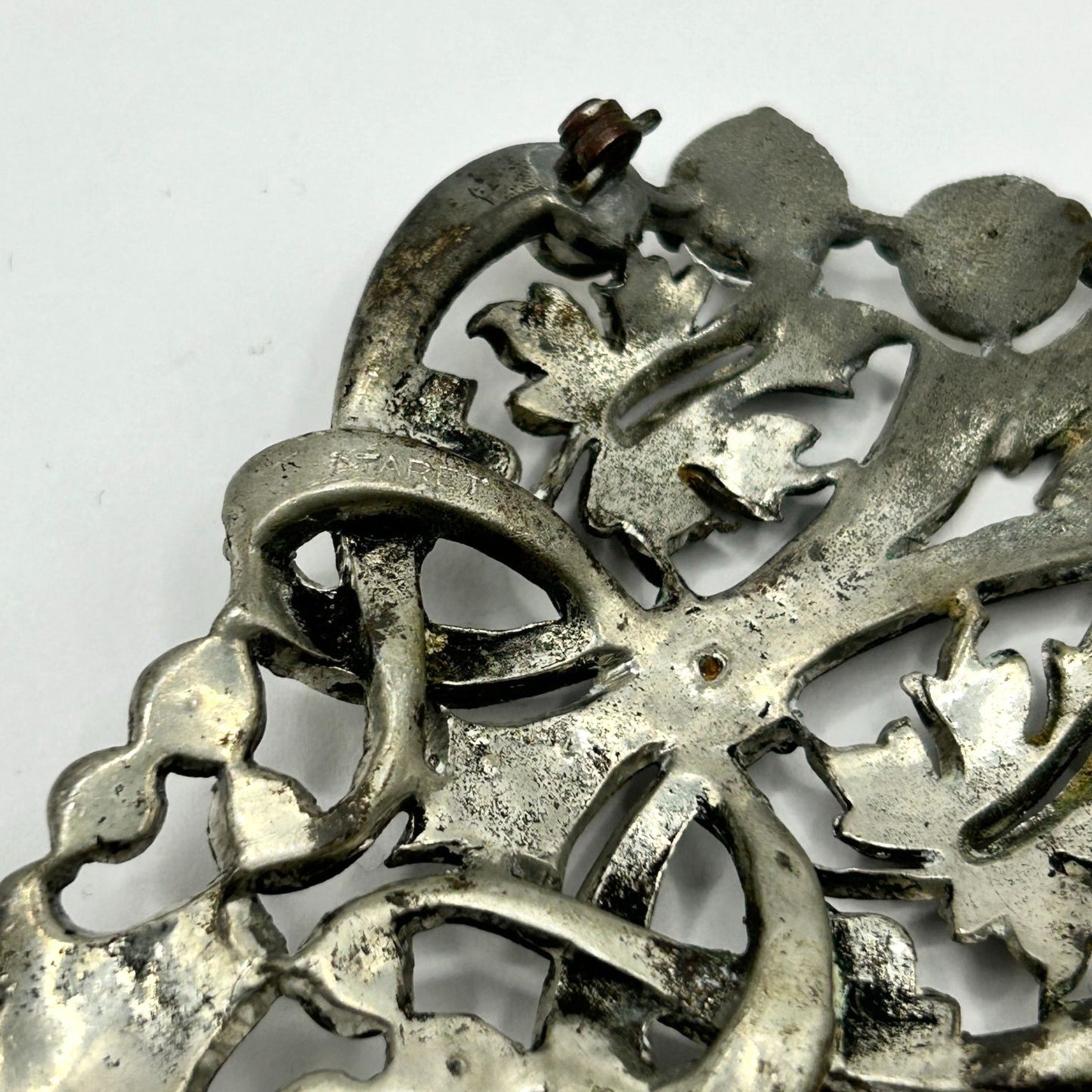 Vintage 1919 JR Wood Rhinestone Brooch