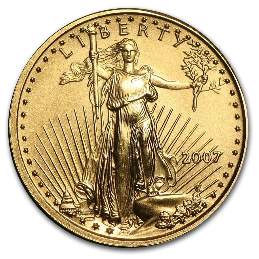 1/10 Ounce Gold American Eagle $5 BU - 2007