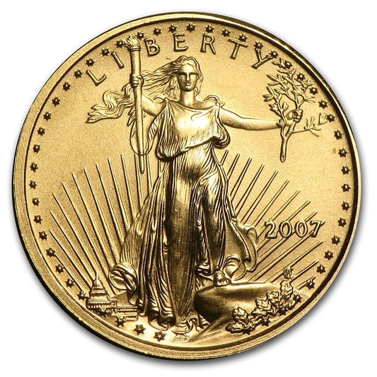 1/10 Ounce Gold American Eagle $5 BU - 2007