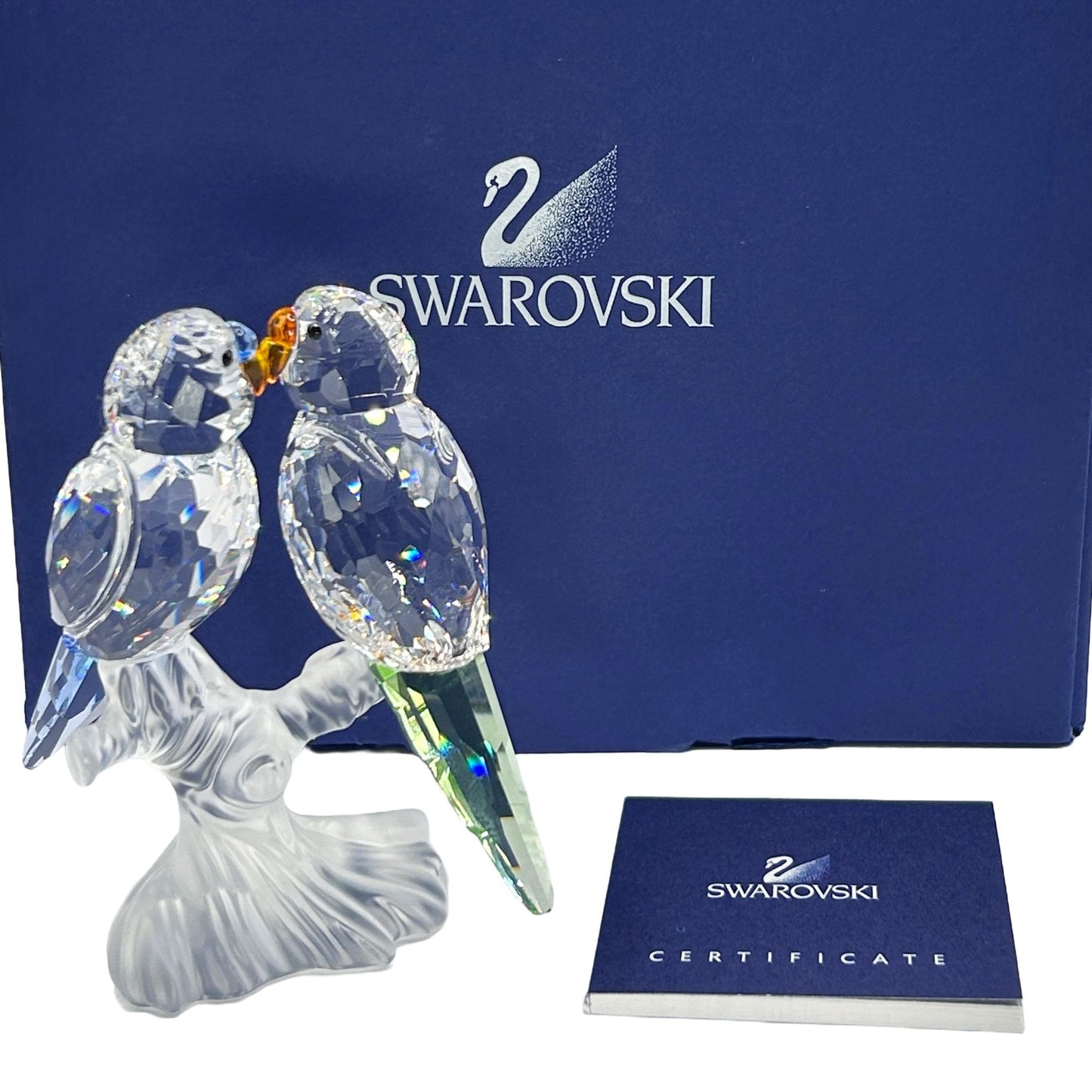 Swarovski Crystal 680627 Budgies In Box With Certificate