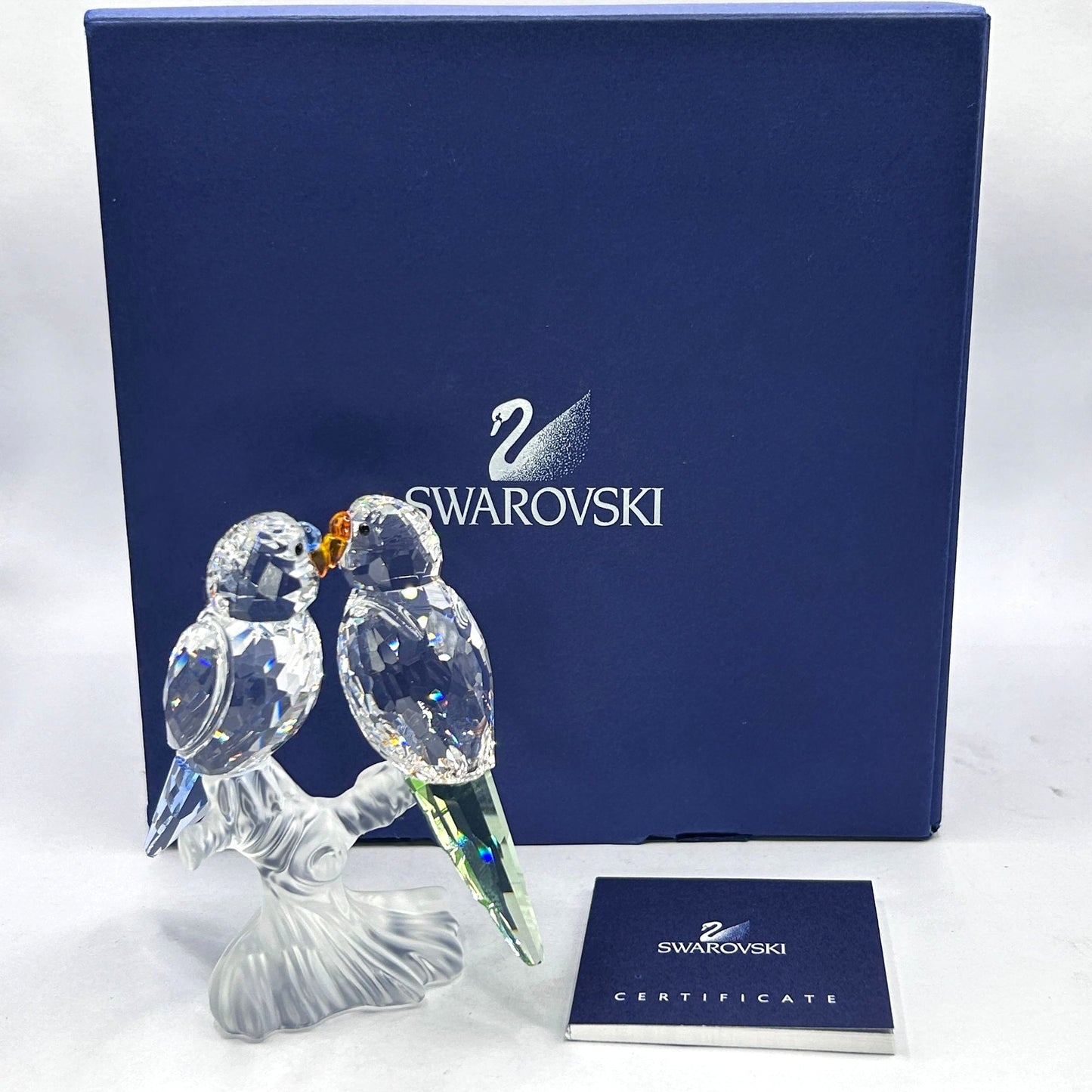 Swarovski Crystal 680627 Budgies In Box With Certificate