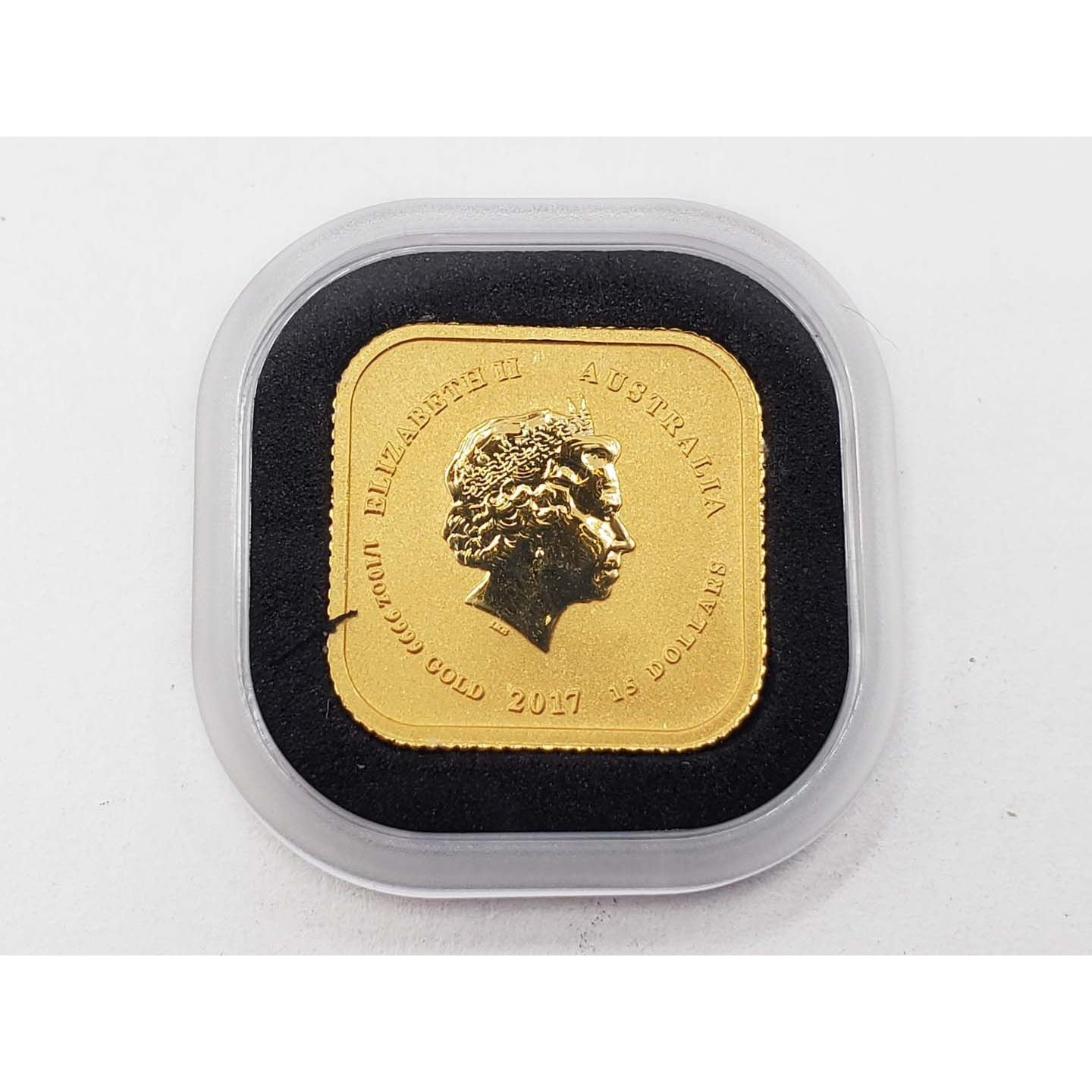 2017 1/10 Troy Oz .999 Fine Gold Coin Australia Globe Map 15 AUD Dollars