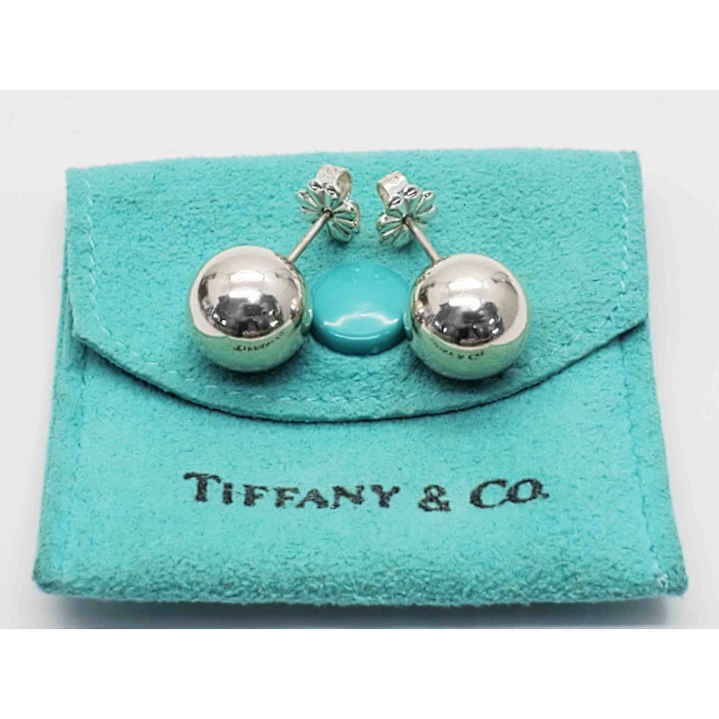 Tiffany & Co HardWear Ball Earrings 10mm Wide Sterling Silver