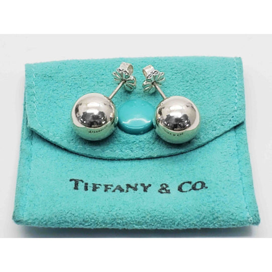 Tiffany & Co HardWear Ball Earrings 10mm Wide Sterling Silver