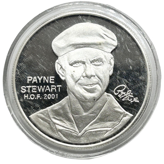 Payne Stewart PGA Golf Hall of Fame Coin 1 Troy Oz .999 Fine Silver Rare Round