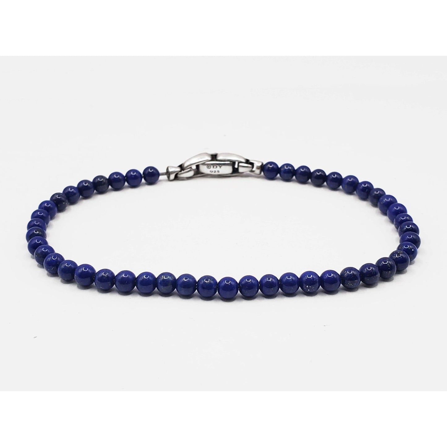 David Yurman Men's Spiritual Beads Bracelet Lapis Lazuli with Sterling Silver