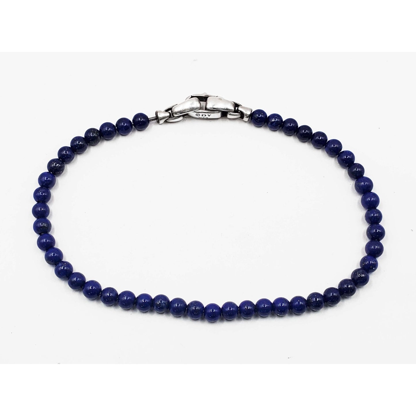 David Yurman Men's Spiritual Beads Bracelet Lapis Lazuli with Sterling Silver