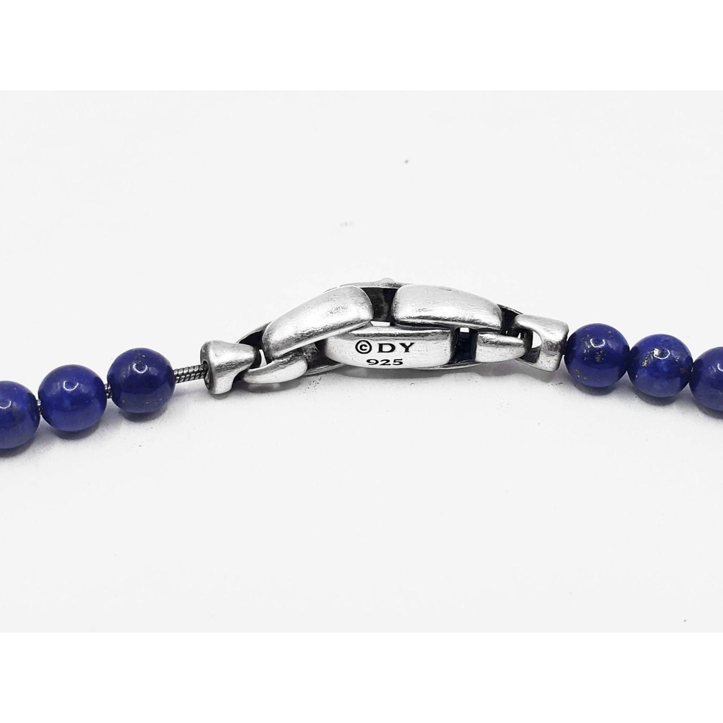 David Yurman Men's Spiritual Beads Bracelet Lapis Lazuli with Sterling Silver