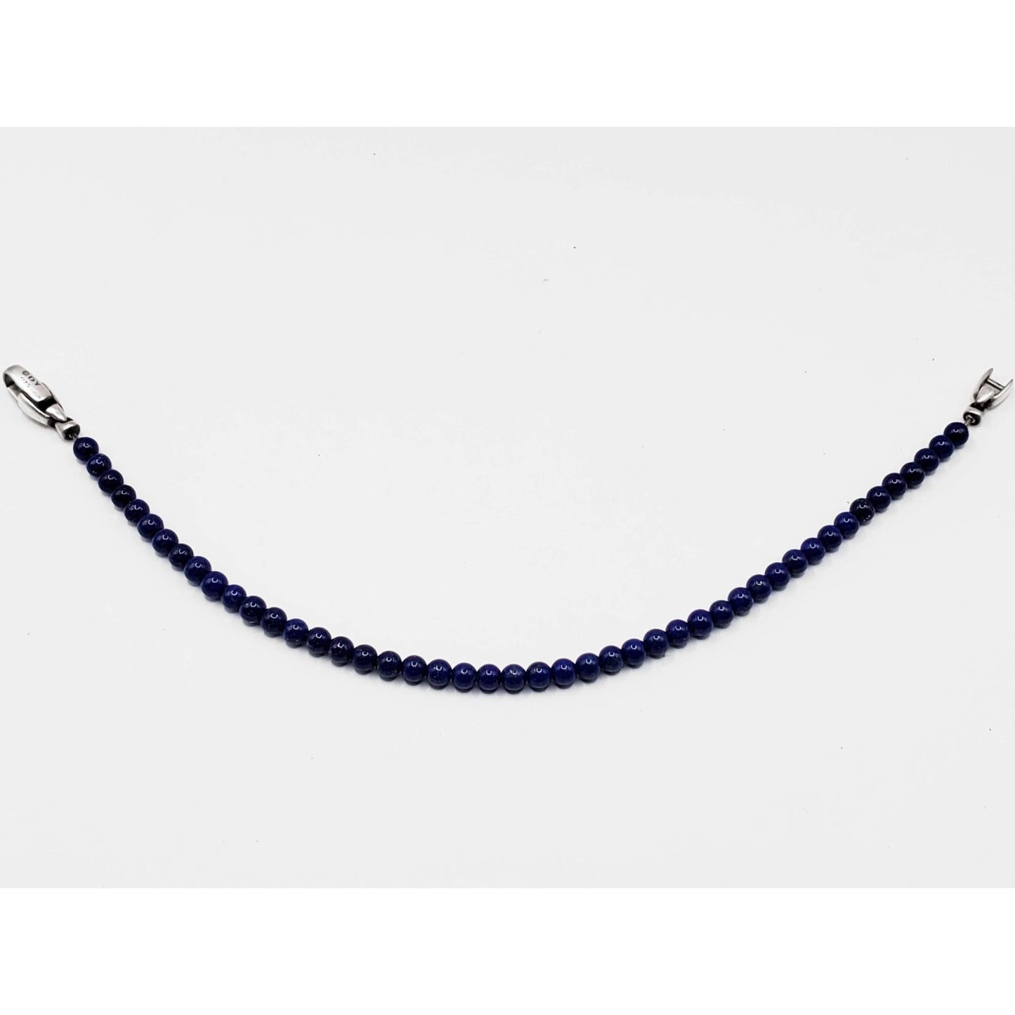 David Yurman Men's Spiritual Beads Bracelet Lapis Lazuli with Sterling Silver